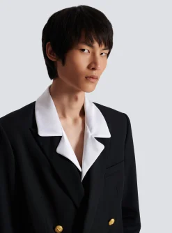 Technical Wool Blazer-Balmain Best Sale