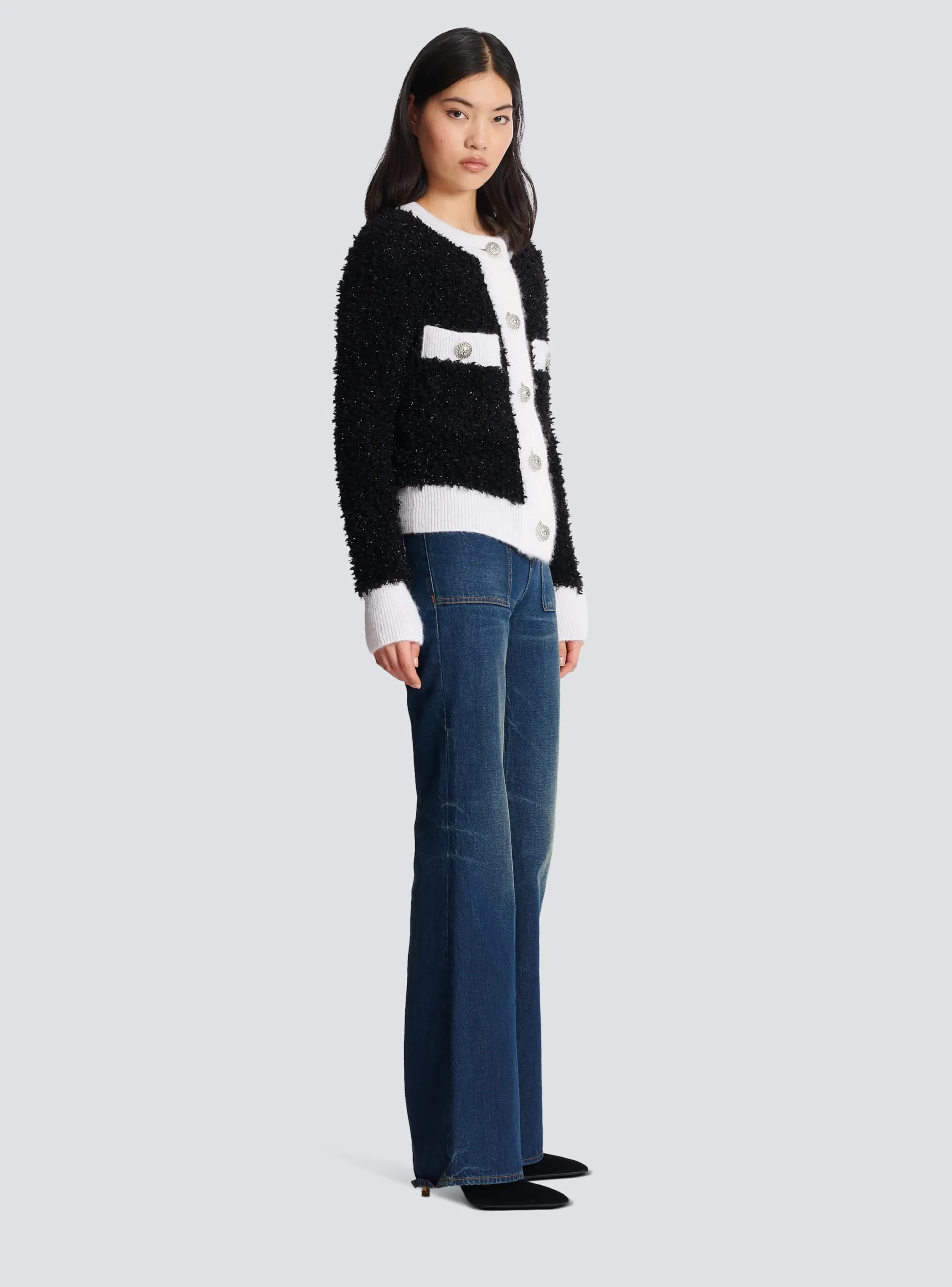 Textured Knit Cardigan-Balmain Flash Sale