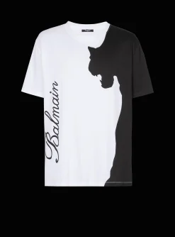 Tiger Print Short-sleeved T-shirt-Balmain Hot