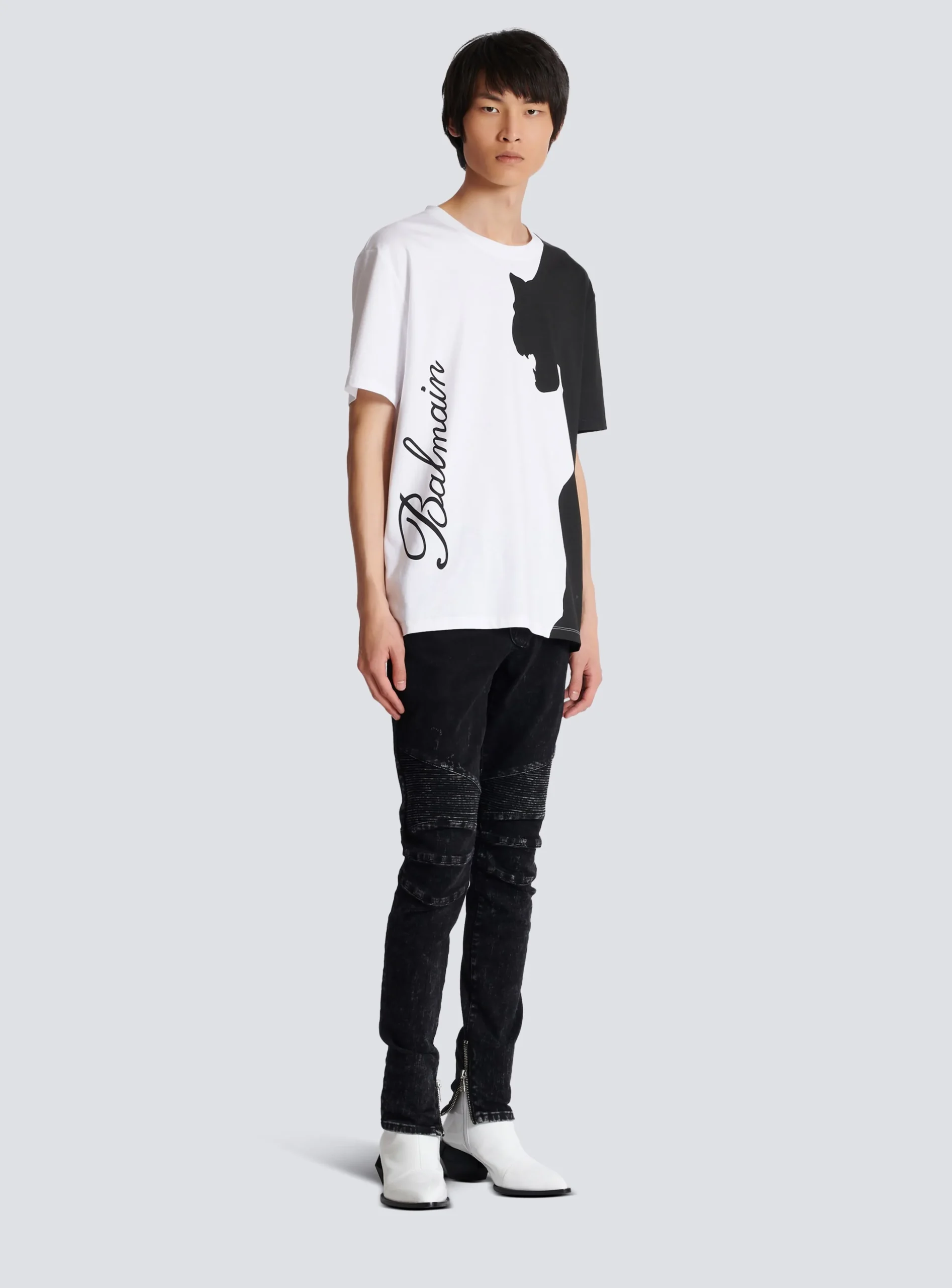 Tiger Print Short-sleeved T-shirt-Balmain Hot