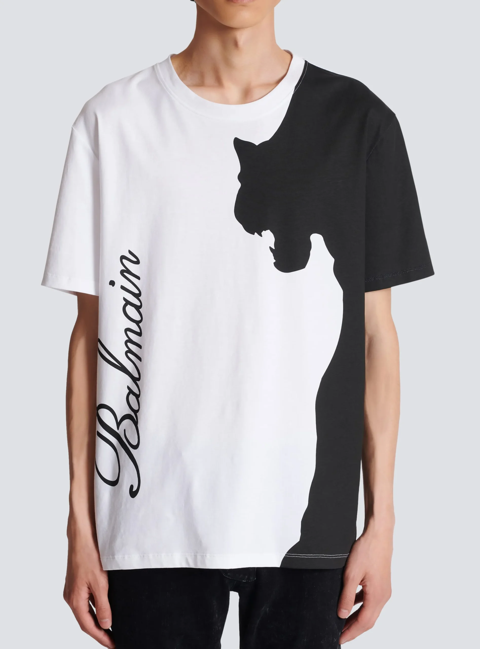 Tiger Print Short-sleeved T-shirt-Balmain Hot