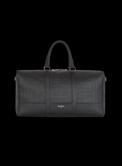Travel Bag In Grained Leather-Balmain Outlet