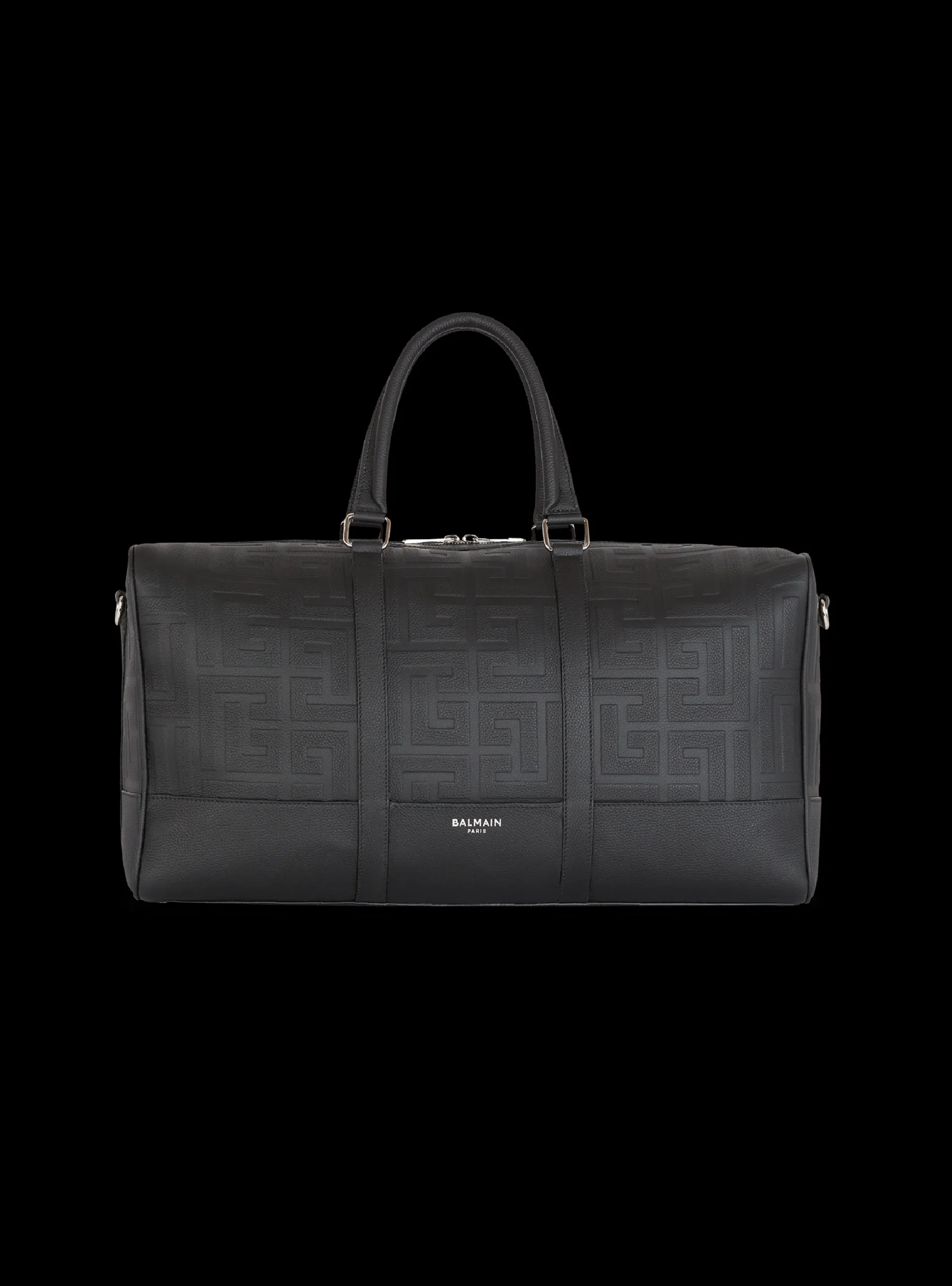 Travel Bag In Grained Leather-Balmain Outlet
