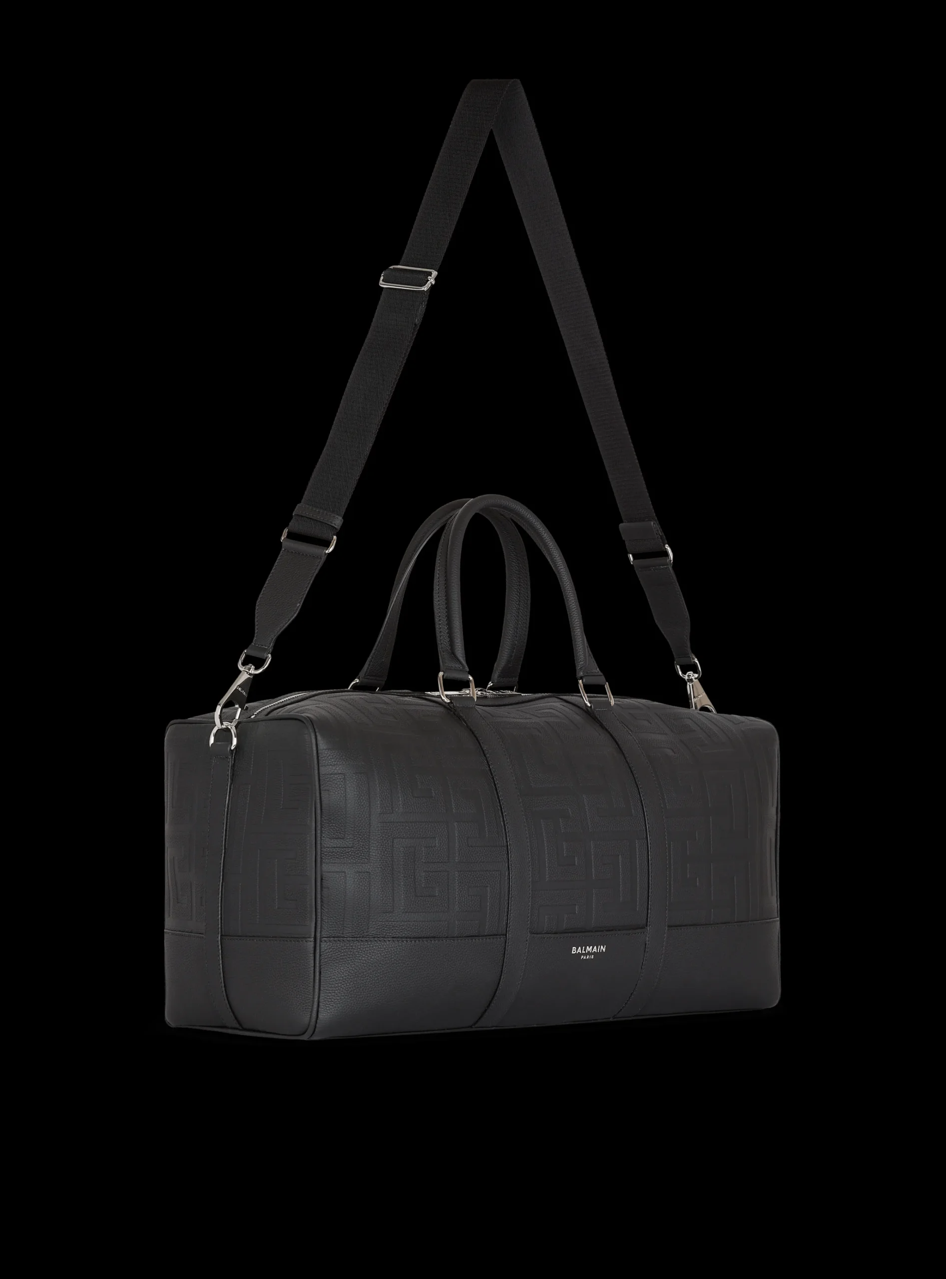 Travel Bag In Grained Leather-Balmain Outlet