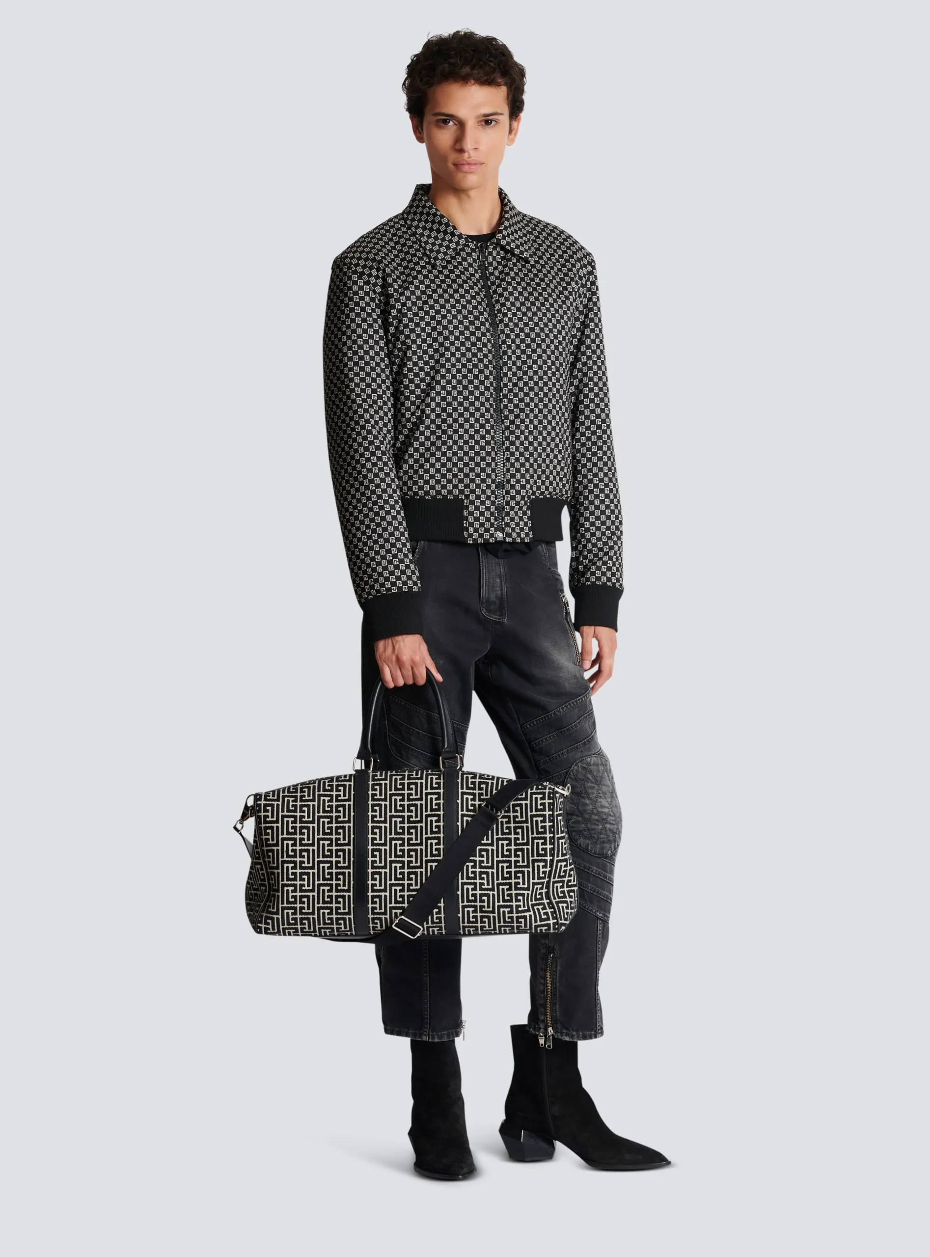Travel Bag With Jacquard Maxi Monogram-Balmain Online