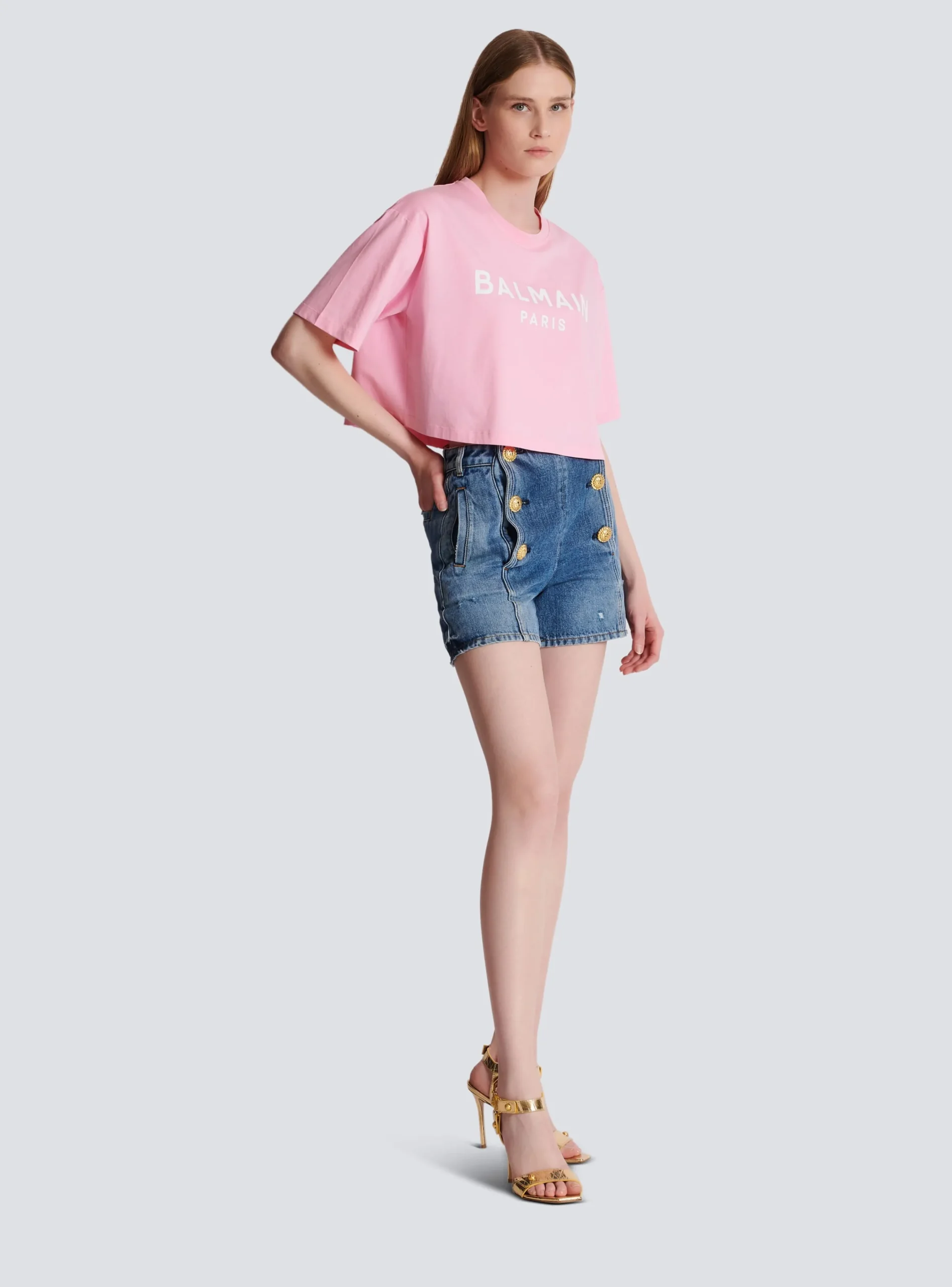T-shirt With Paris Print-Balmain Discount