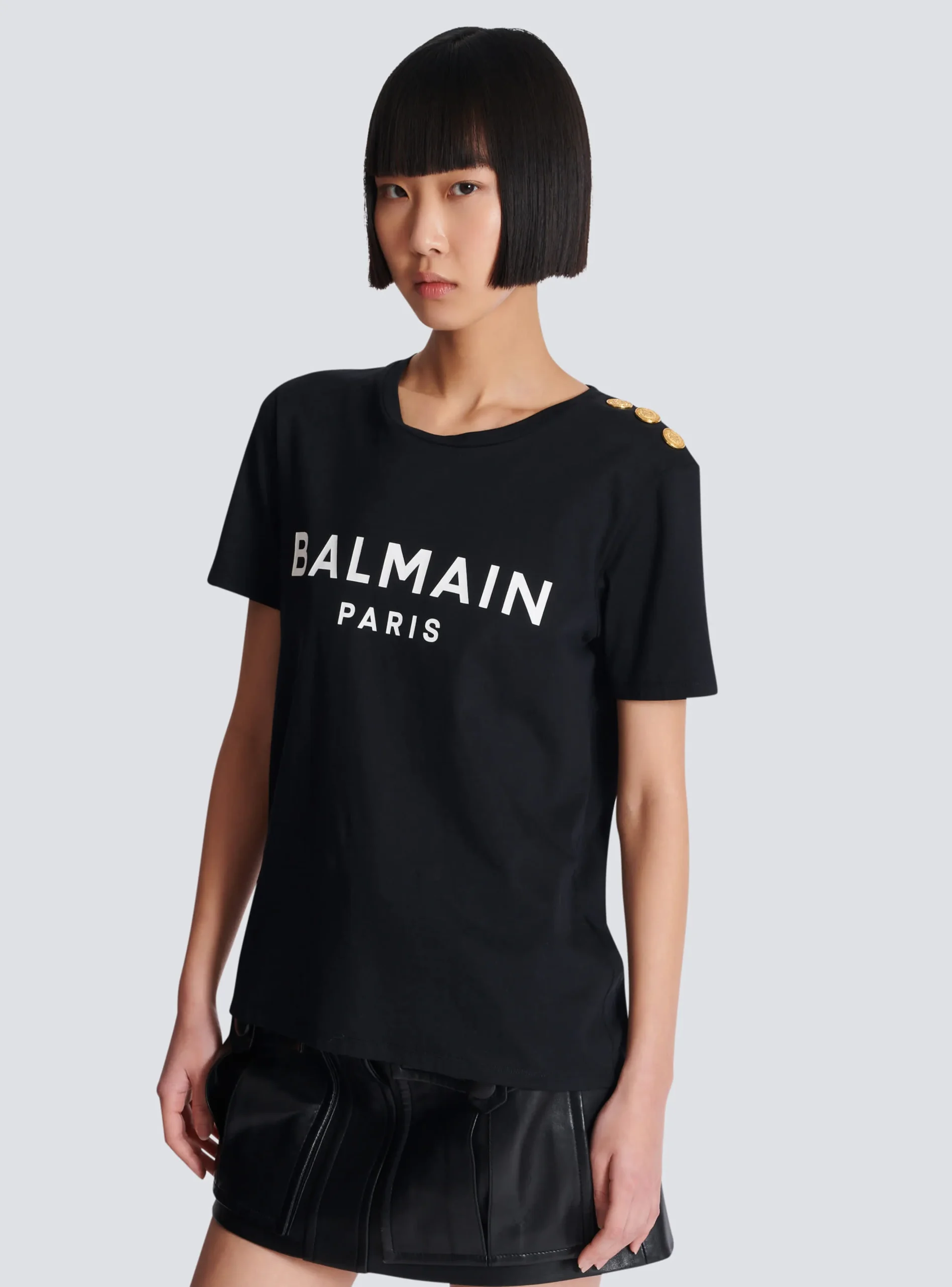 T-shirt With Paris Print-Balmain Online