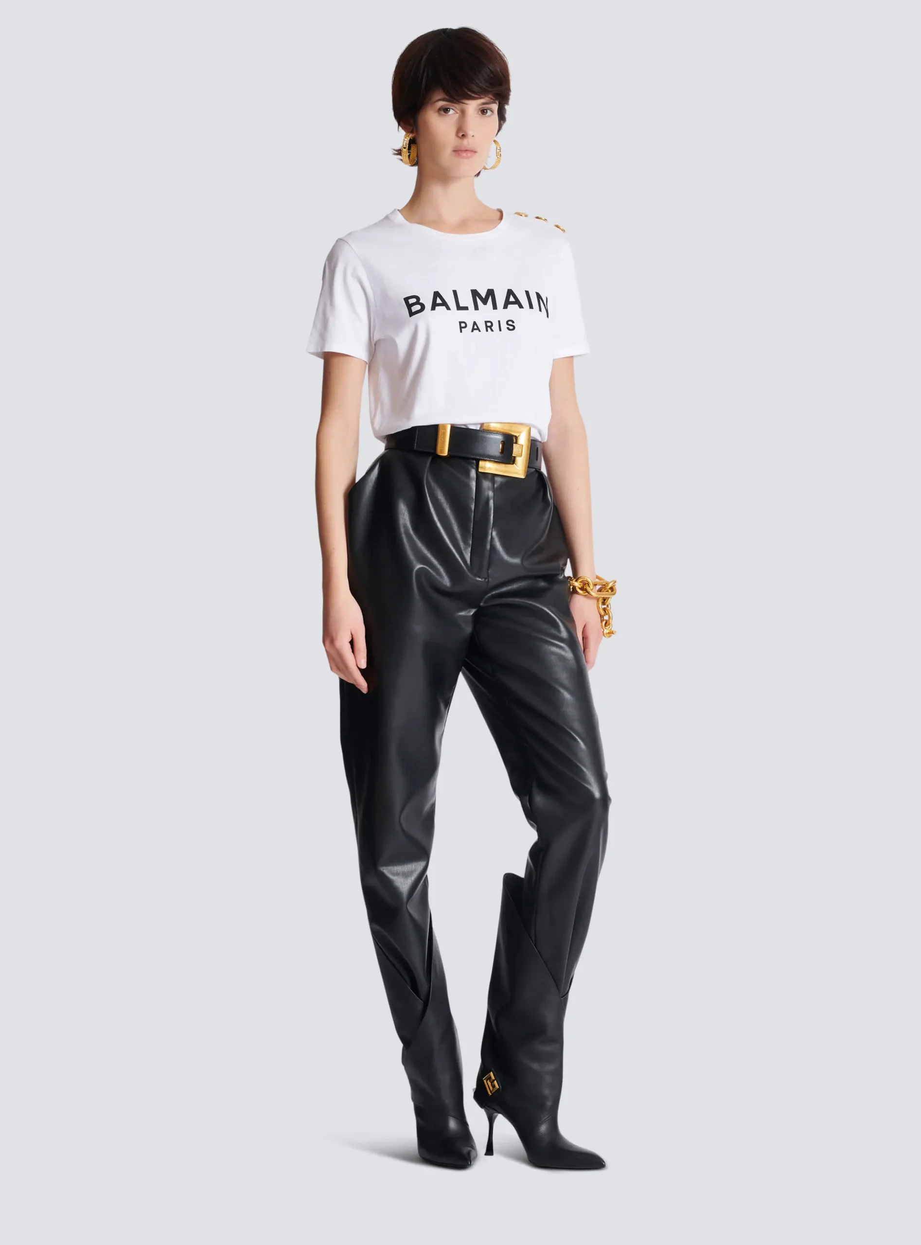 T-shirt With Paris Print-Balmain Best