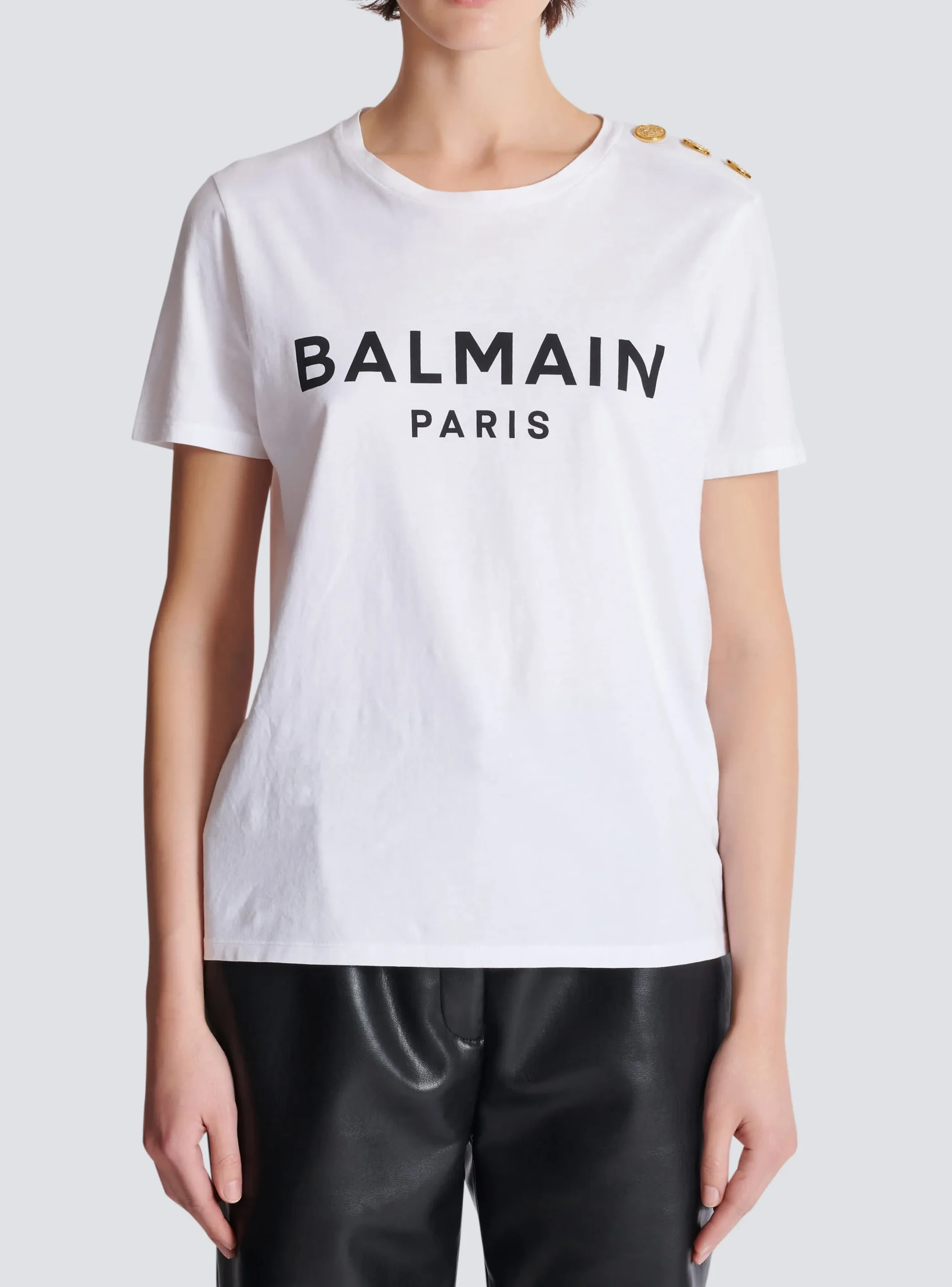 T-shirt With Paris Print-Balmain Best