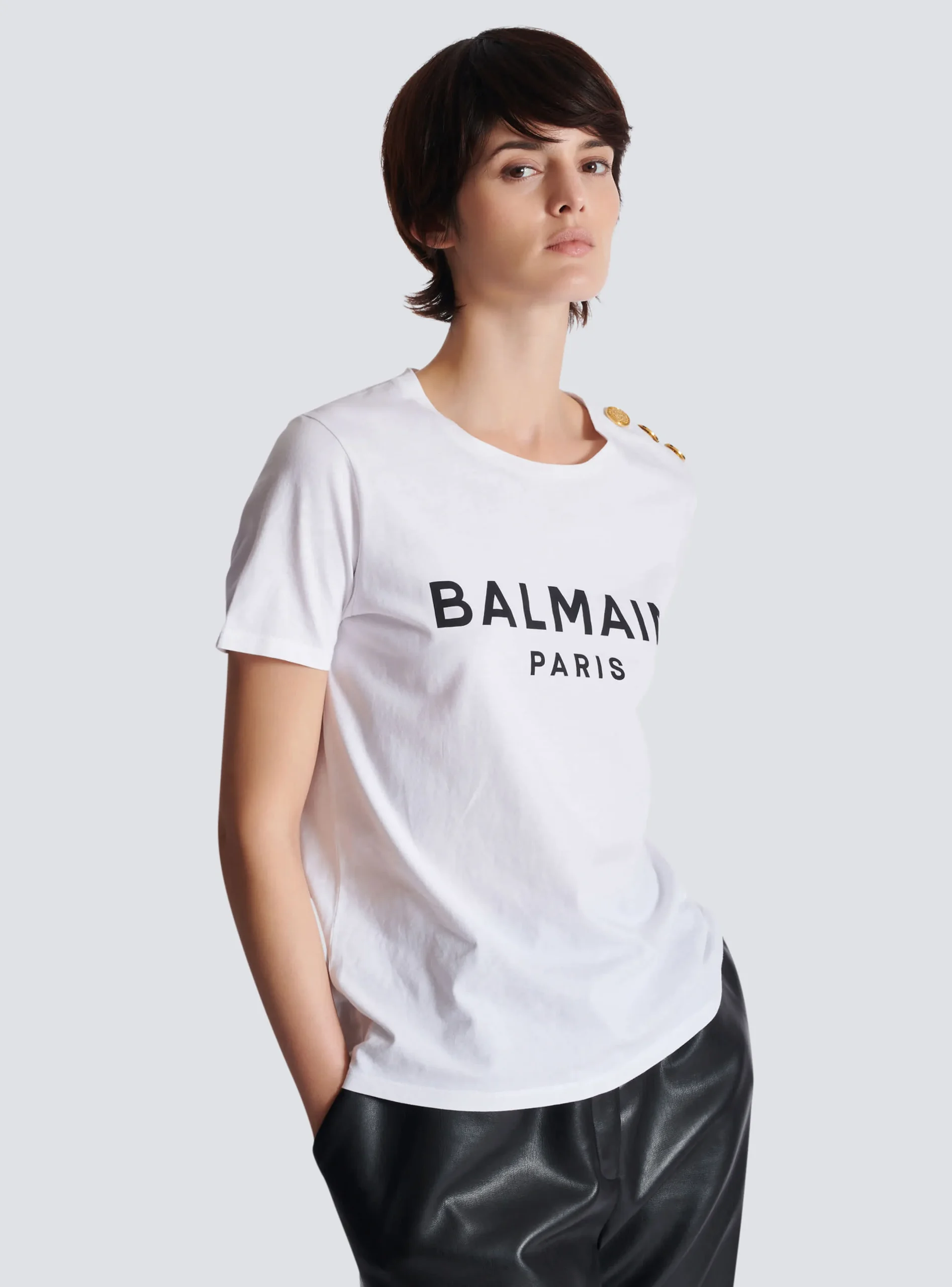 T-shirt With Paris Print-Balmain Best