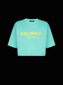 T-shirt With Paris Print-Balmain Sale