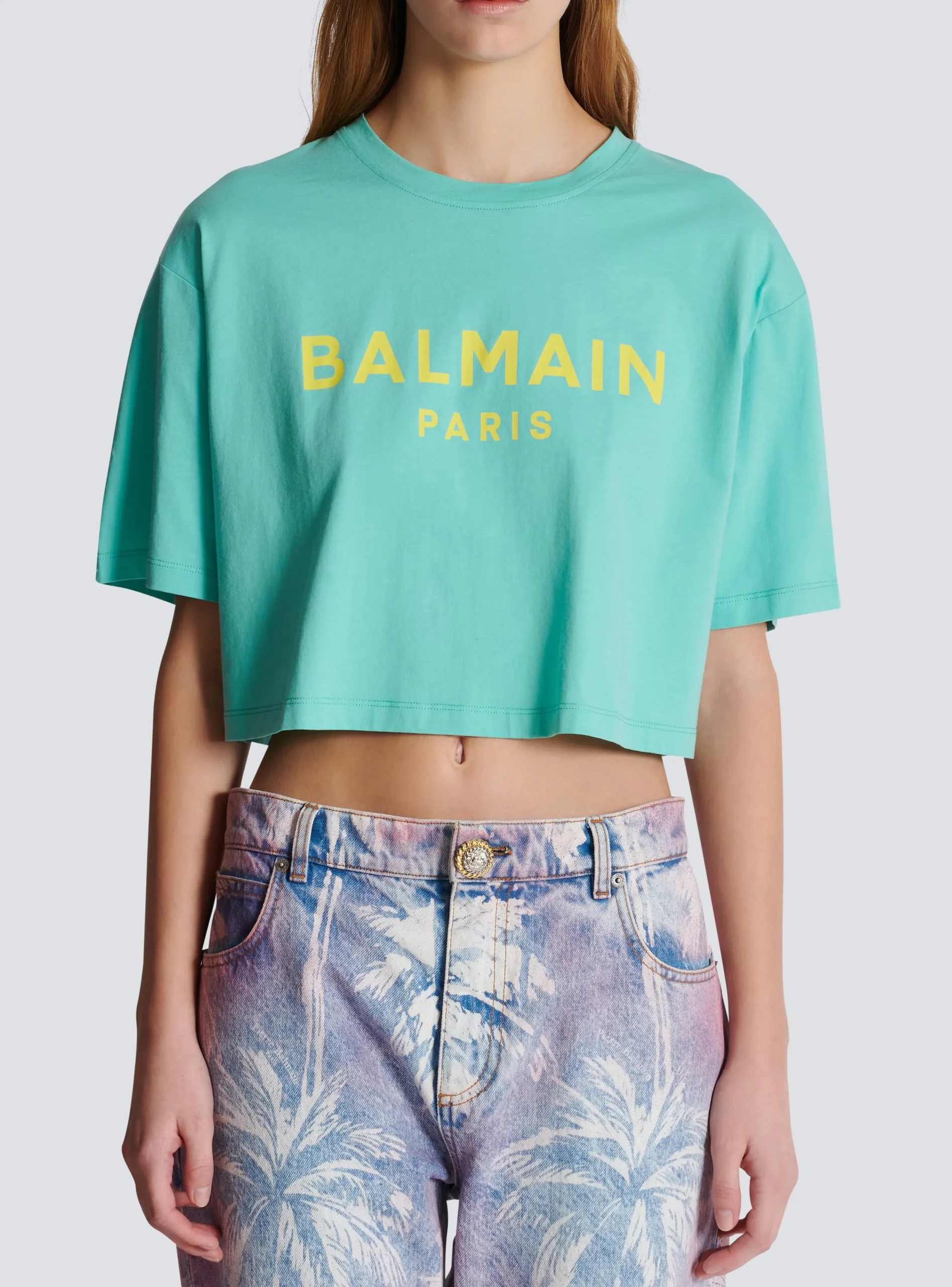 T-shirt With Paris Print-Balmain Sale