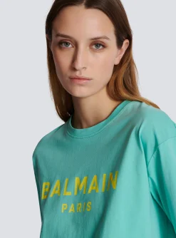 T-shirt With Paris Print-Balmain Sale