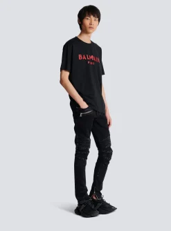 T-shirt With Paris Print-Balmain Discount