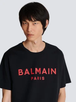 T-shirt With Paris Print-Balmain Discount