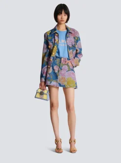 T-shirt With Paris Print-Balmain Cheap