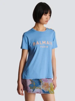 T-shirt With Paris Print-Balmain Cheap