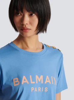 T-shirt With Paris Print-Balmain Cheap