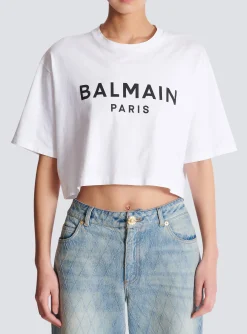 T-shirt With Paris Print-Balmain Shop