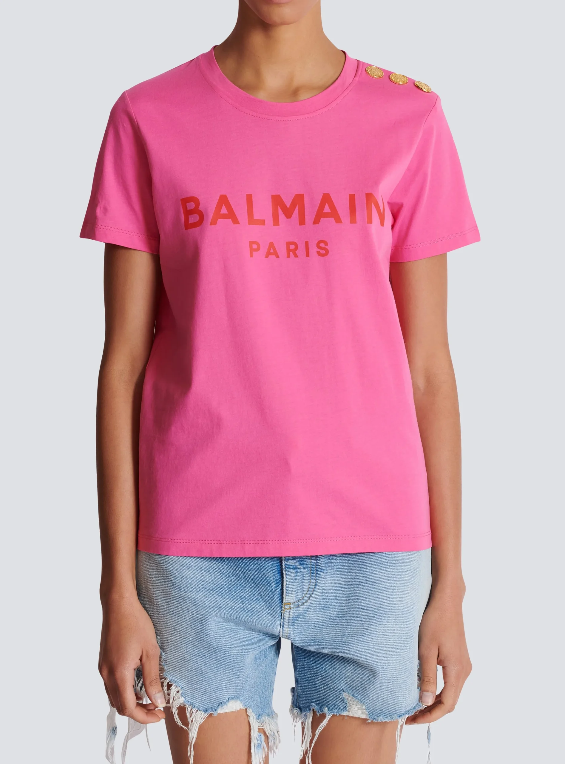T-shirt With Paris Print-Balmain Fashion