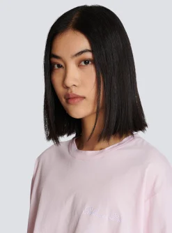T-shirt With Signature Embroidery-Balmain Hot