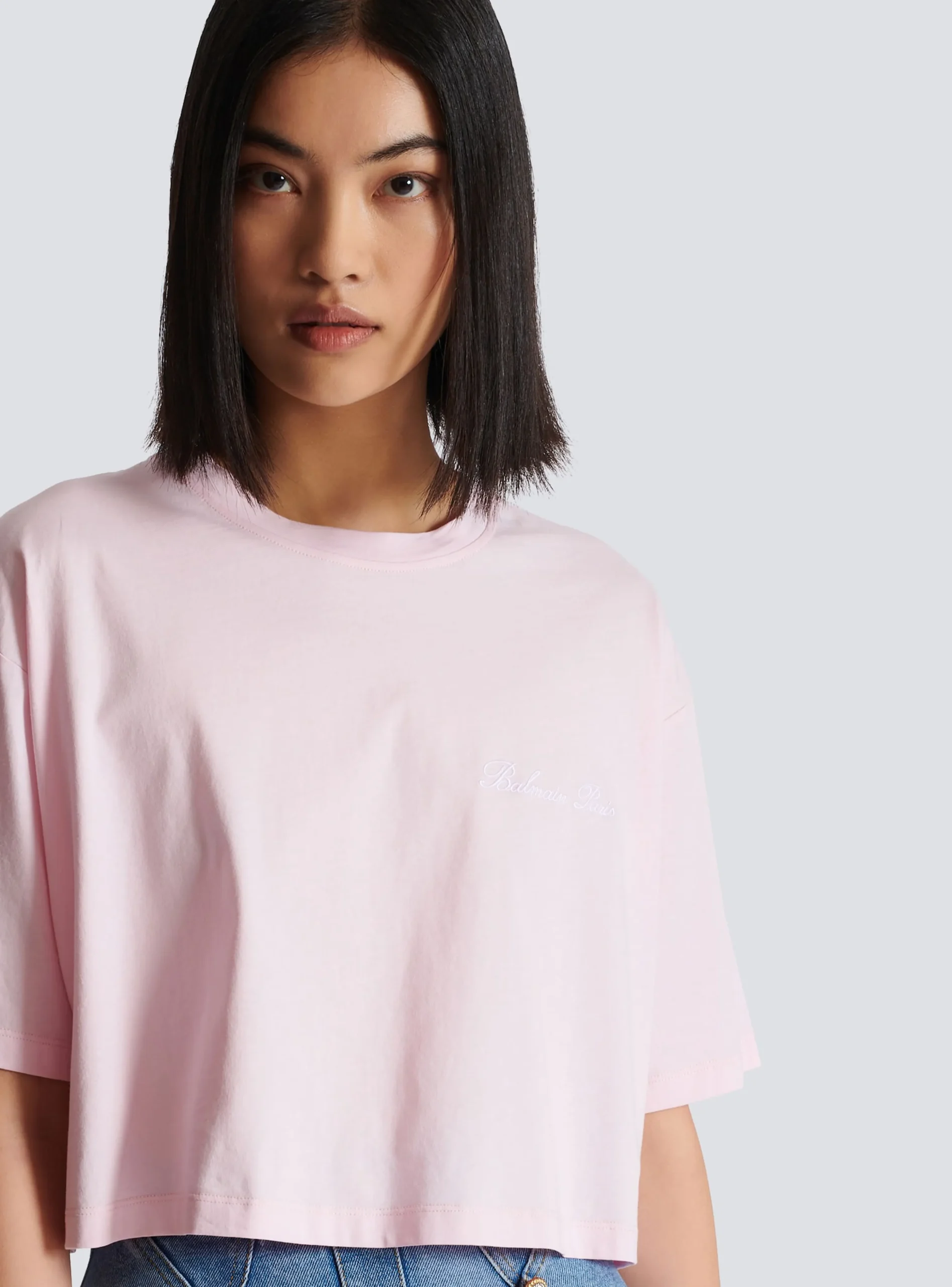 T-shirt With Signature Embroidery-Balmain Hot