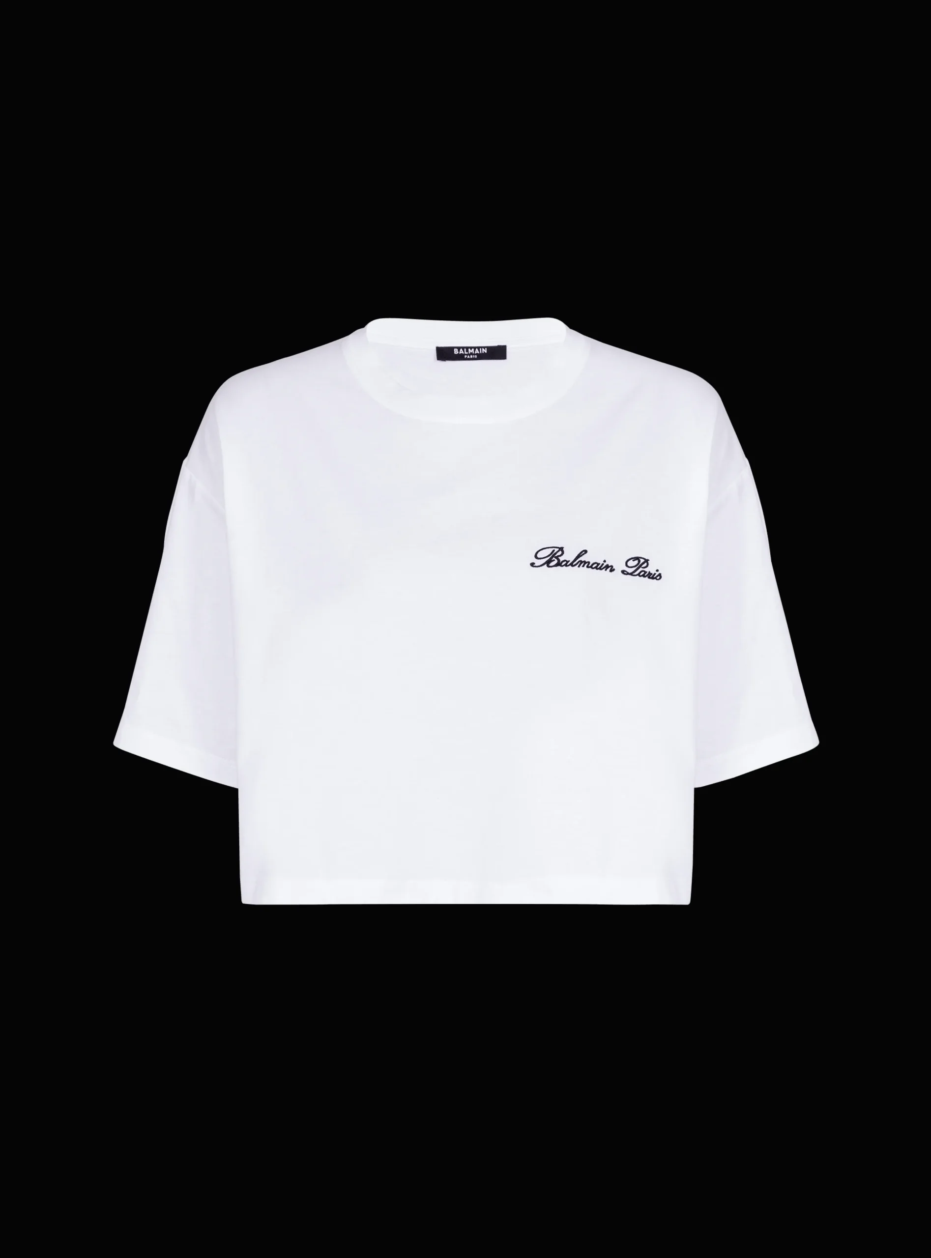 T-shirt With Signature Embroidery-Balmain Best Sale