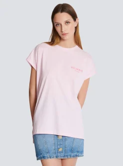 T-shirt With Flocked Paris Logo-Balmain New