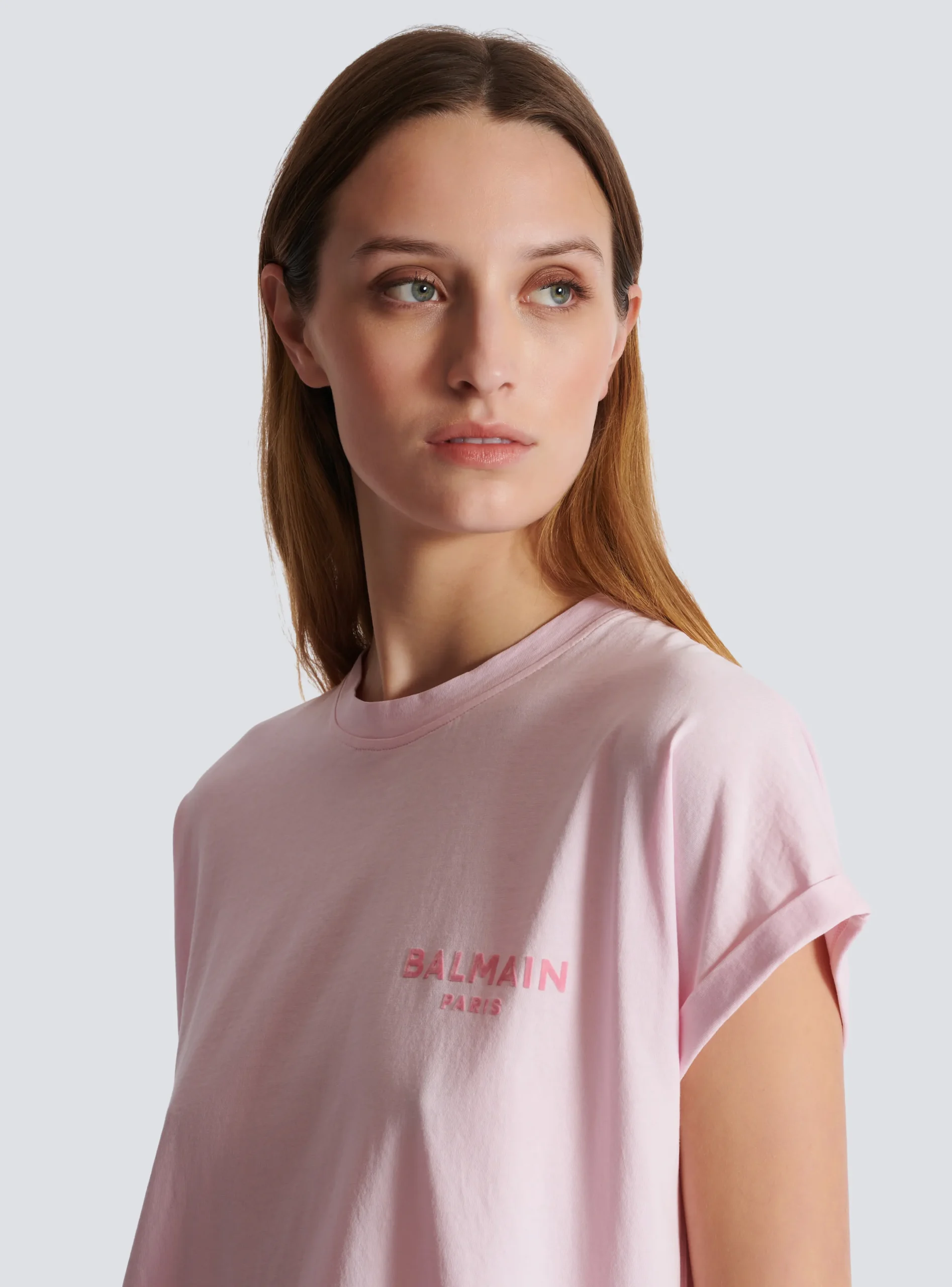 T-shirt With Flocked Paris Logo-Balmain New
