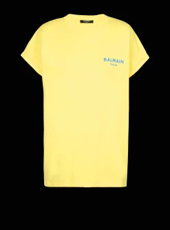T-shirt With Flocked Paris Logo-Balmain Outlet