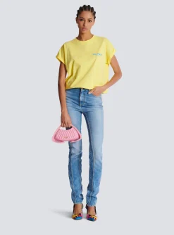 T-shirt With Flocked Paris Logo-Balmain Outlet