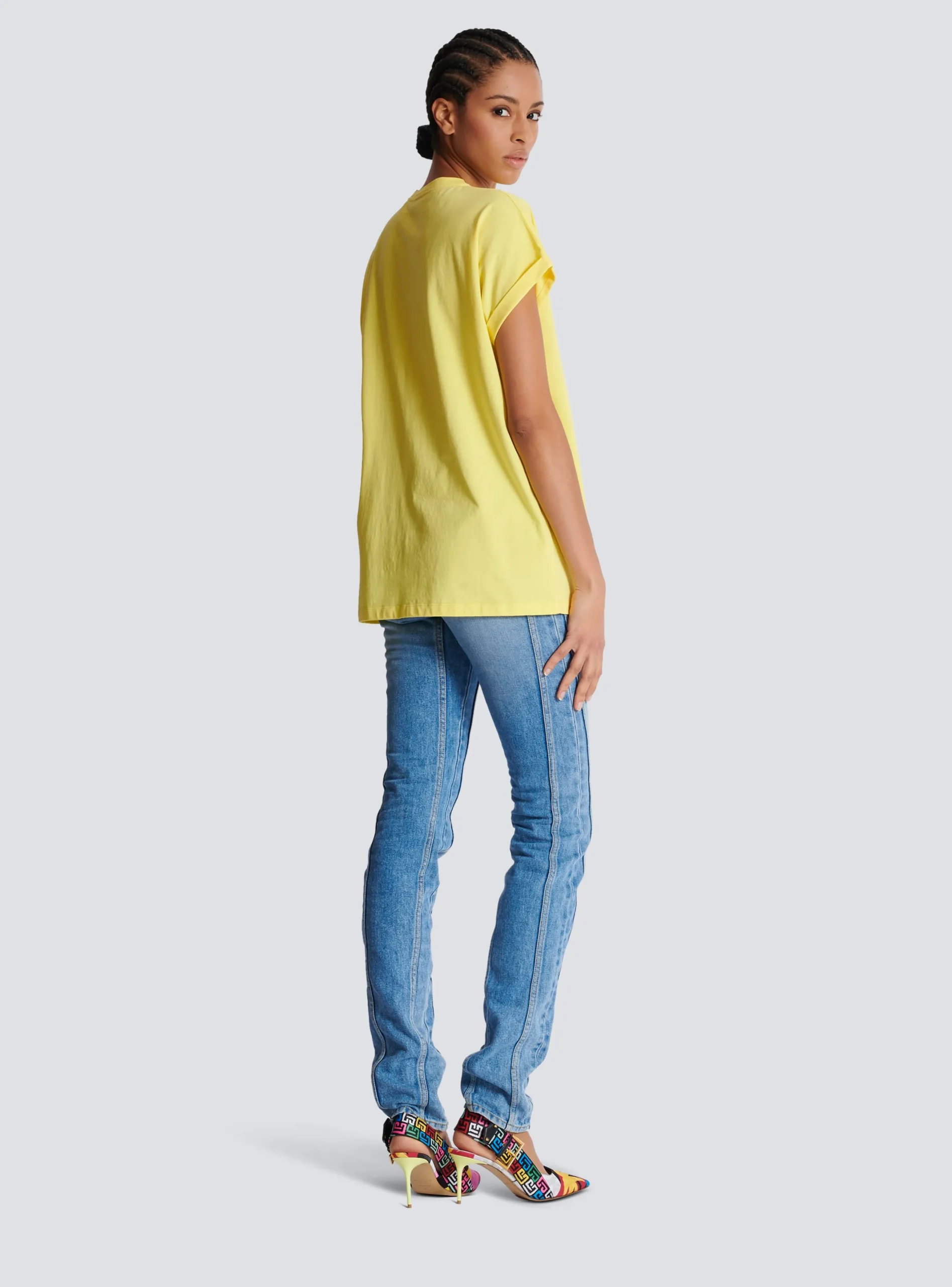T-shirt With Flocked Paris Logo-Balmain Outlet