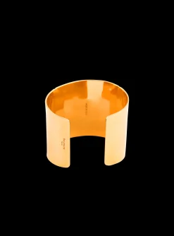 Tubular Bracelet In Engraved Brass-Balmain Sale