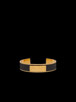 Tubular Signature Bracelet In Brass And Enamel-Balmain Cheap