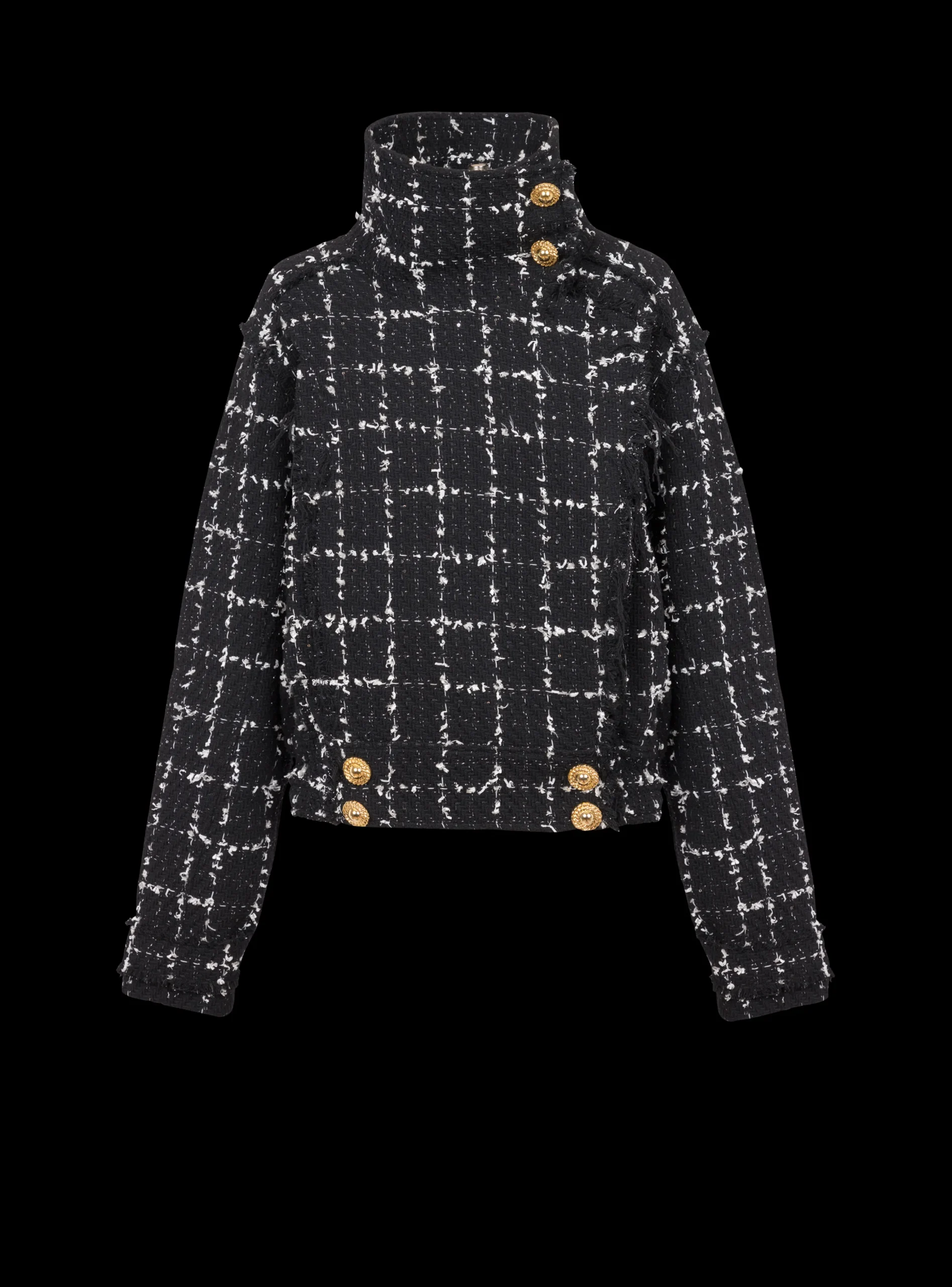 Tweed Bomber Jacket-Balmain Hot