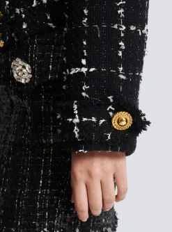 Tweed Bomber Jacket-Balmain Hot