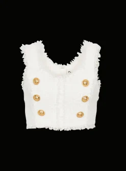 Tweed Crop Top-Balmain Sale