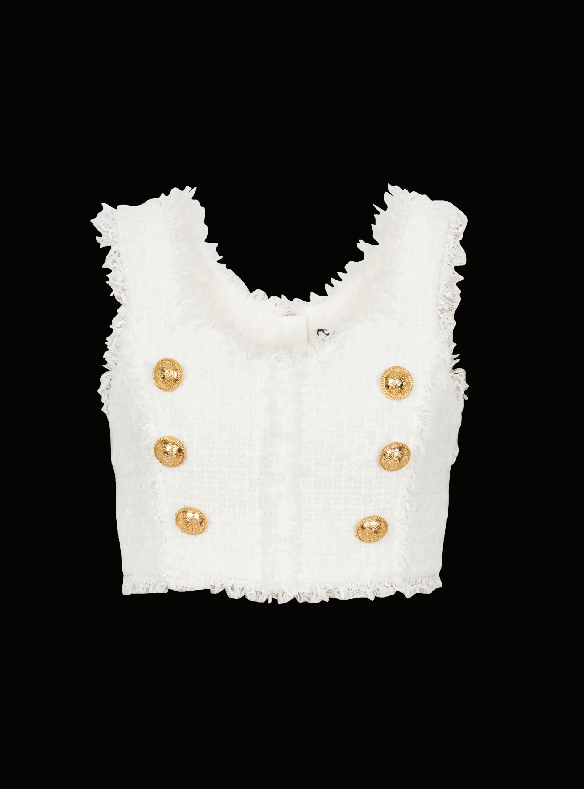 Tweed Crop Top-Balmain Sale
