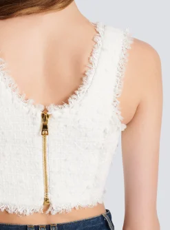 Tweed Crop Top-Balmain Sale