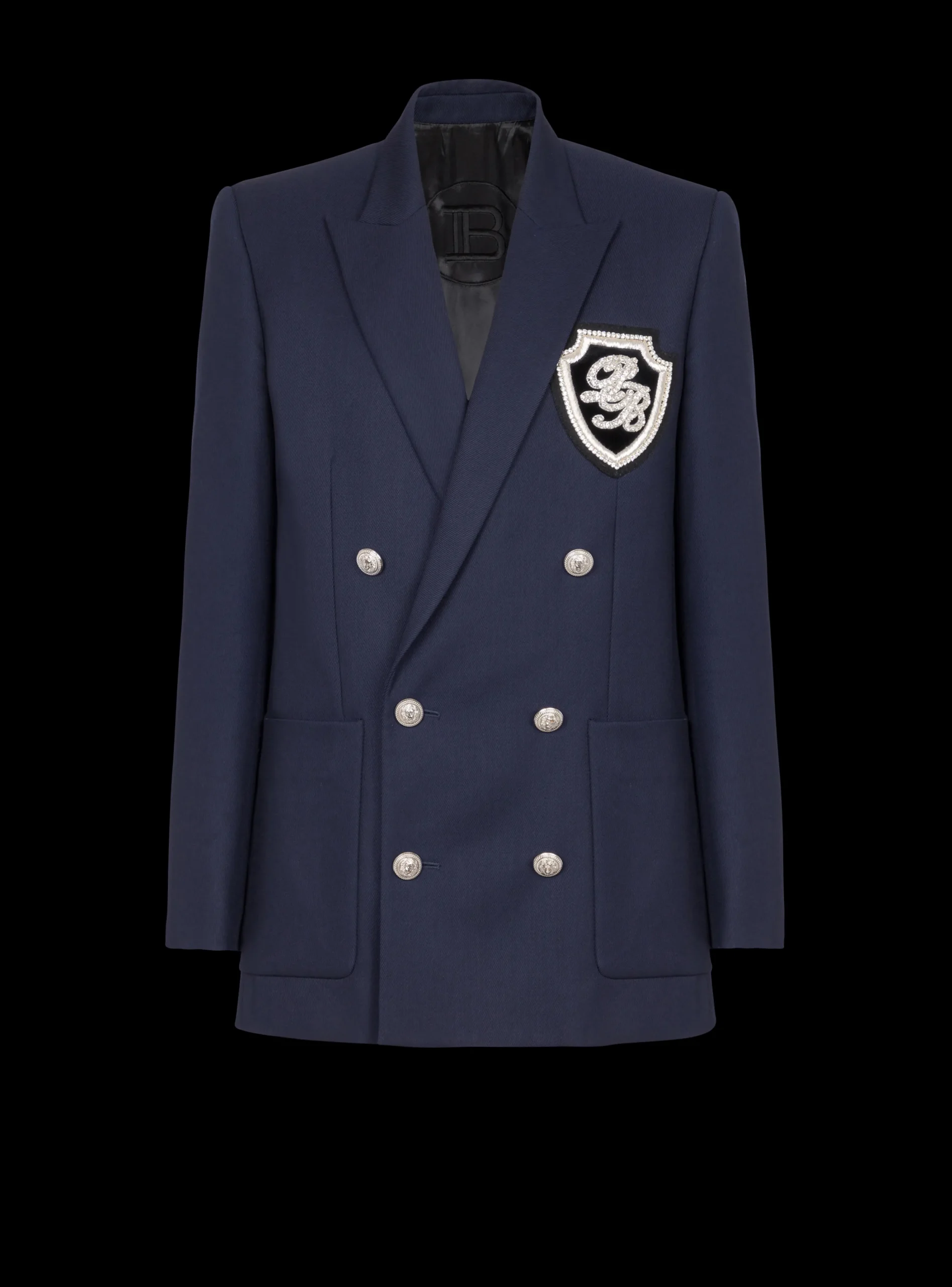 Twill Blazer With Embroidered PB Signature Badge-Balmain Outlet