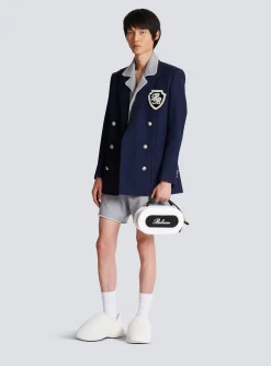Twill Blazer With Embroidered PB Signature Badge-Balmain Outlet