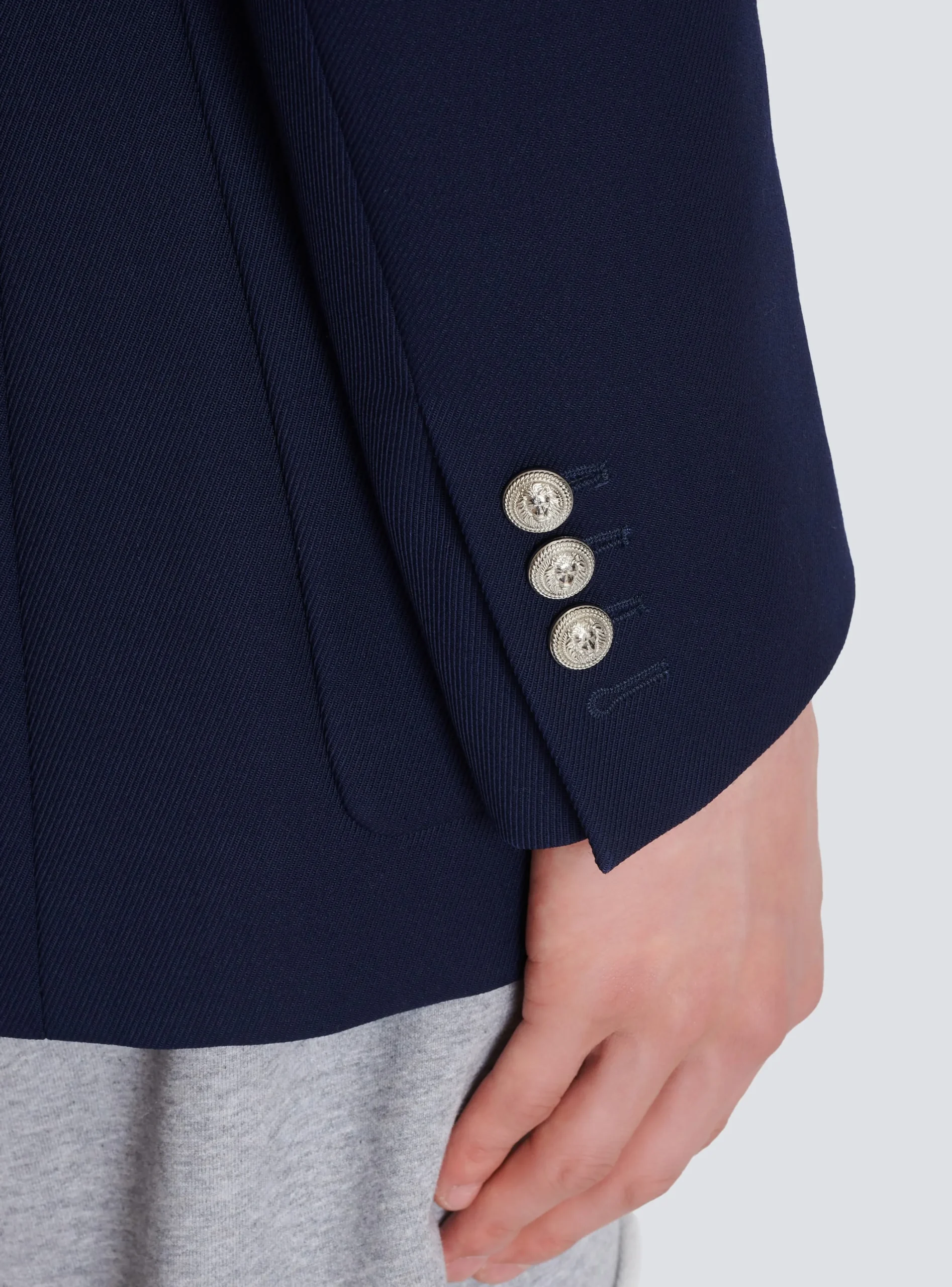 Twill Blazer With Embroidered PB Signature Badge-Balmain Outlet