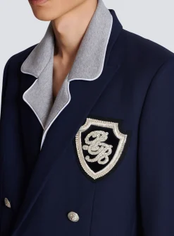 Twill Blazer With Embroidered PB Signature Badge-Balmain Outlet