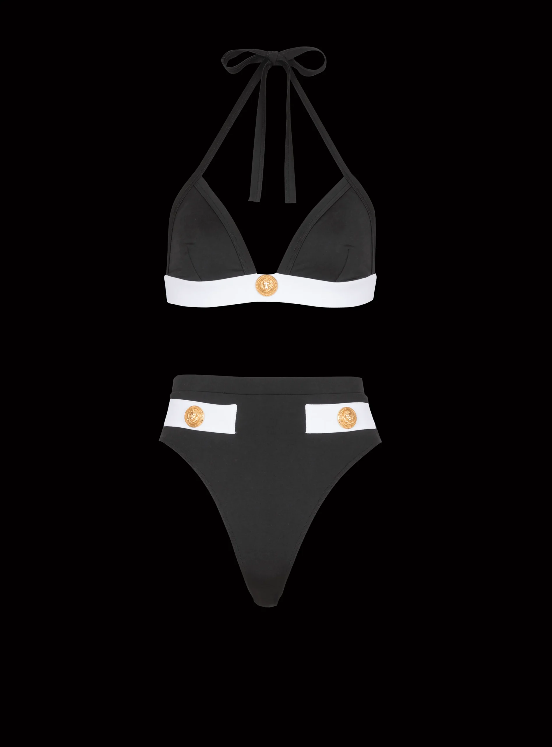 Two-piece Swimming Costume With Buttons-Balmain Clearance