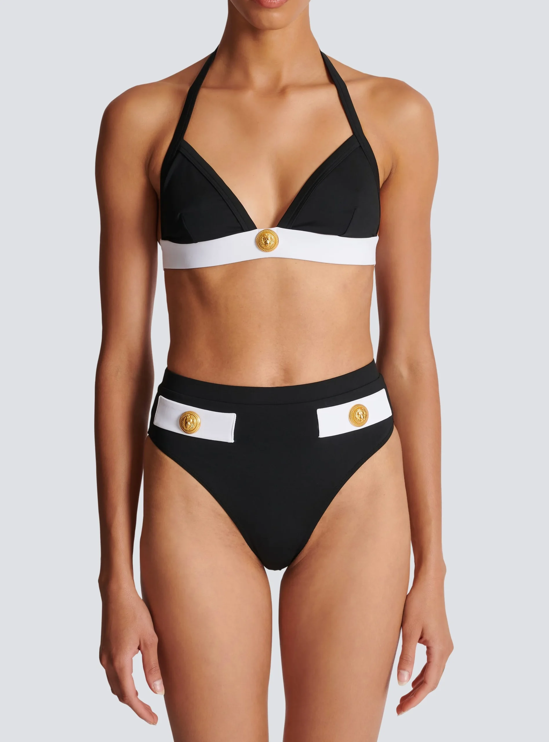 Two-piece Swimming Costume With Buttons-Balmain Clearance