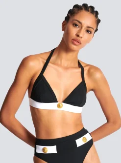 Two-piece Swimming Costume With Buttons-Balmain Clearance