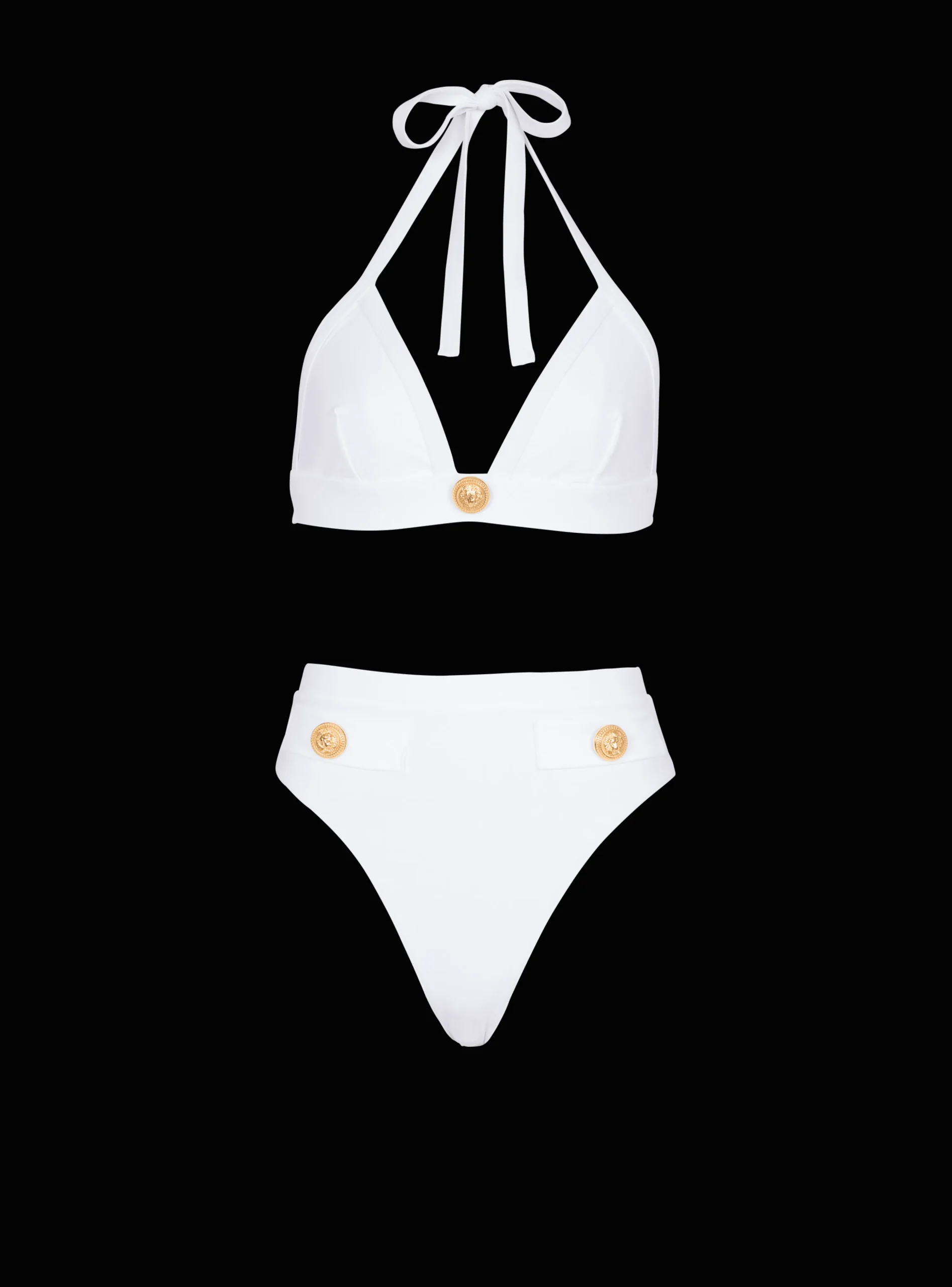 Two-piece Swimming Costume With Buttons-Balmain Fashion