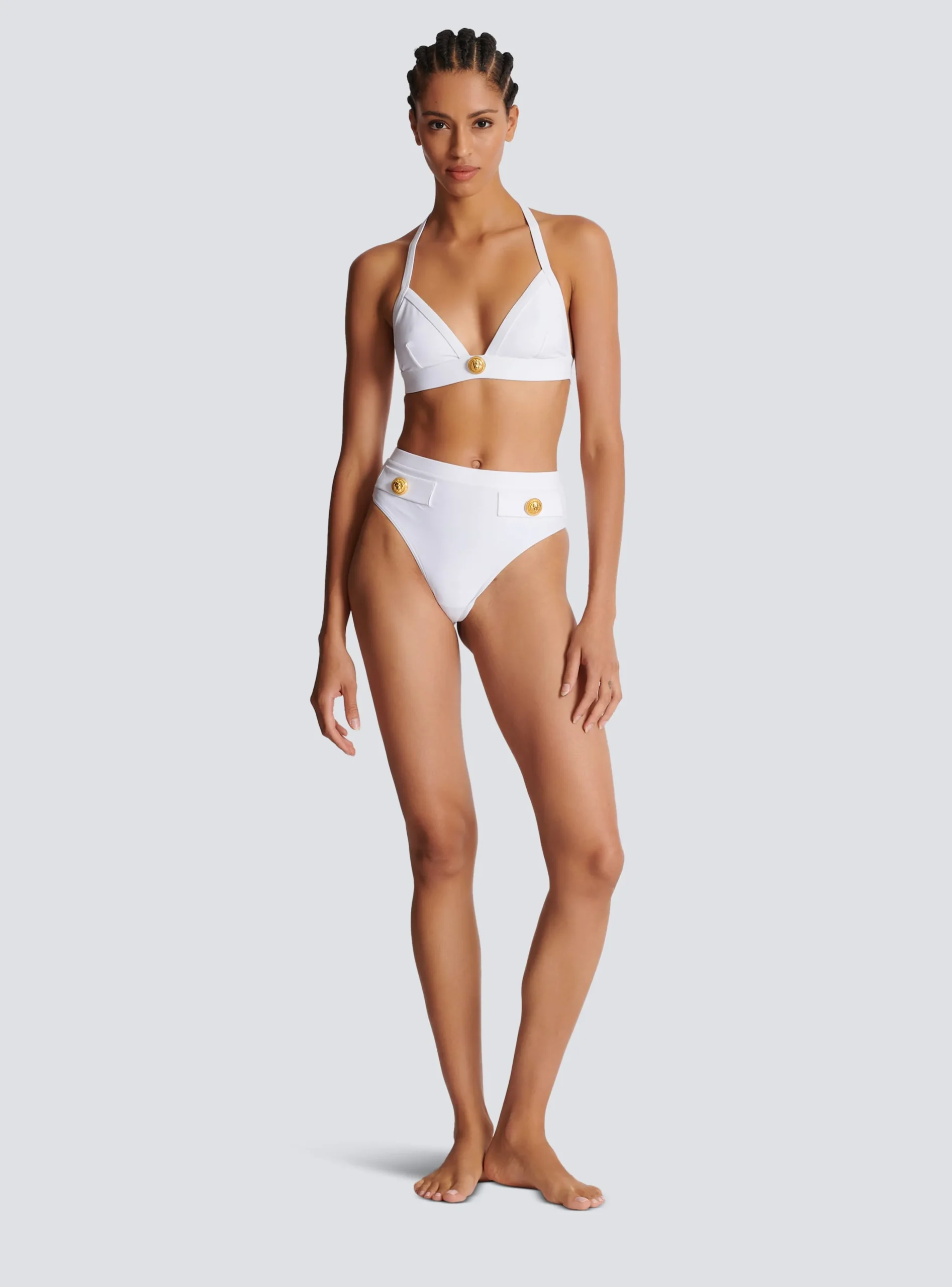 Two-piece Swimming Costume With Buttons-Balmain Fashion