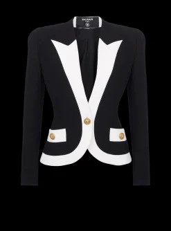 Two-tone Crepe Jacket-Balmain Store