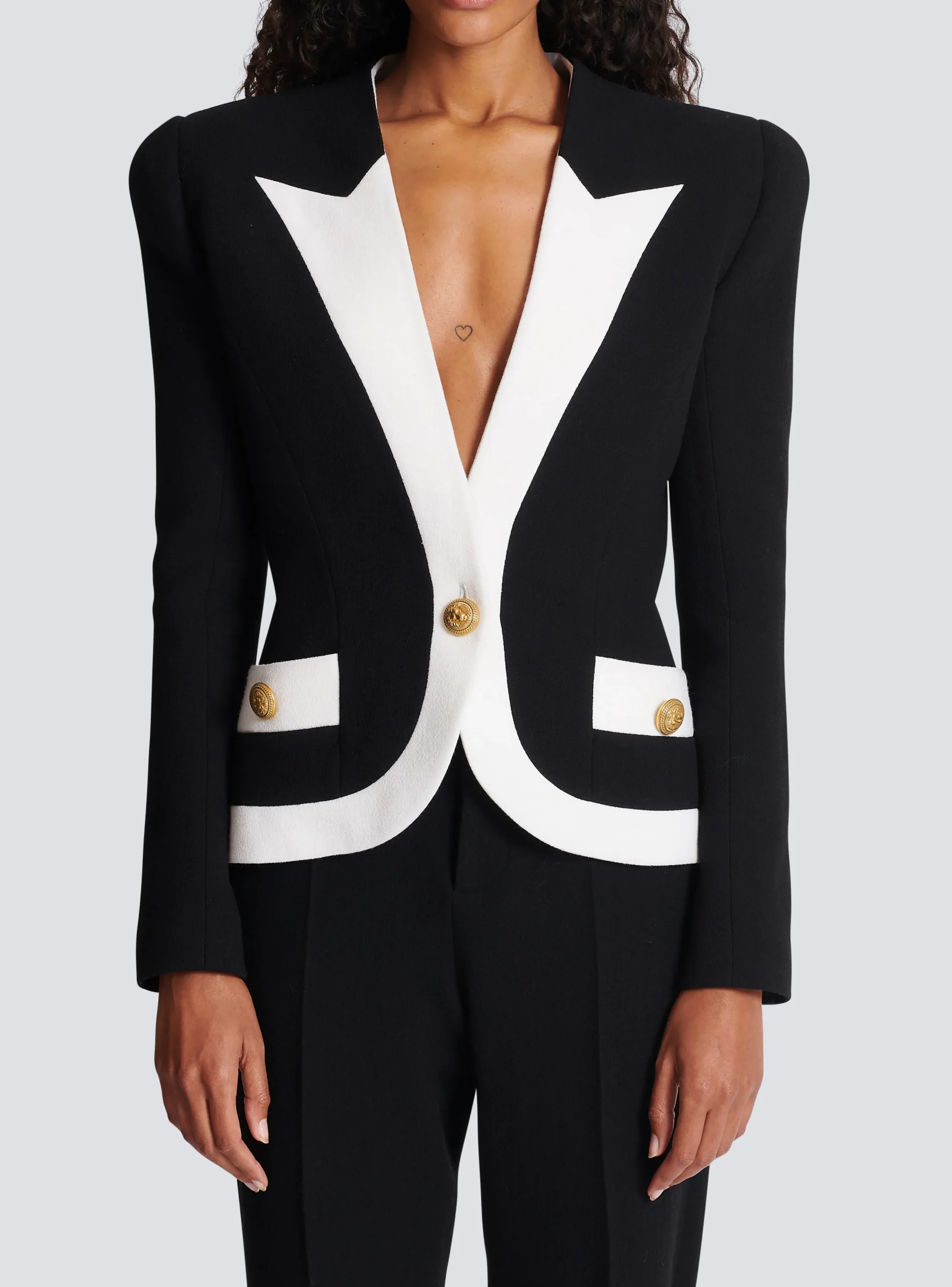 Two-tone Crepe Jacket-Balmain Store